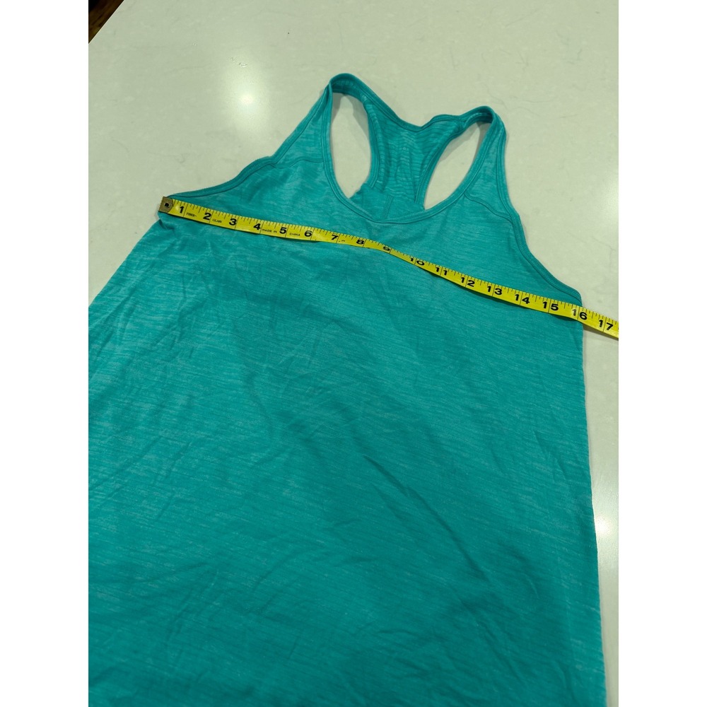 Lululemon Teal Space Dye Twisted Back Racerback Tank Top Womens Size 6/8 - Picture 5 of 7